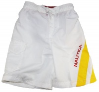 Nautica Kid Boys 8-20 White Board Pull-On Swim Shorts/Swimwear/Swim Trunks