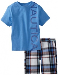 Nautica Boys 2-7 2 Piece Nautvert Short Set, Dragonfly, 4T