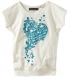 Baby Phat - Kids Girls 2-6X Heart Print Tee, Cream, 4