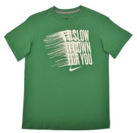 NIKE Boys' I'll Slow It Down for You Graphic Shirt Green-Medium