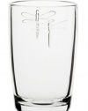 La Rochère Set of 6 Dragonfly Décor Tumblers, Clear, 14-Oz.