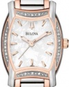 Bulova Women's 98R138 Diamond Case White Dial Bracelet Watch