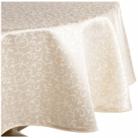 Lenox Opal Innocence 70-Inch Round Tablecloth, Ivory