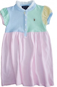 Ralph Lauren Toddler Girl's Color-Blocked Dress, Oxford Multi, 6