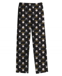 Show your support even on couch potato days with these soft, team logo printed lounge pants from Reebok.