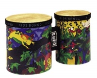 Remo Kid's Percussion, Bongos, 5/6 Diameters,  Rain Forest Fabric