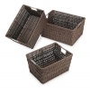 Whitmor 6500-1959 Set of 3 Rattique Baskets, Java