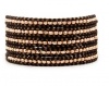 Chan Luu Rose Gold Nugget Wrap Bracelet on Kansa Leather