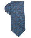 Break away from boring boardroom looks with this stylish printed silk tie by Alfani.