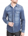 GUESS Basic Long-Sleeve Denim Shirt