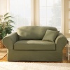 Sure Fit 107927275A_L-LODN Twill Supreme Loveseat Slipcover, Loden