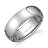 Tungsten Carbide Men's Plain Dome Wedding Band Ring Sz 8.5