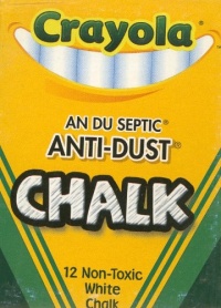 Crayola(R) Anti-Dust Chalk, (White) Box Of 12 Sticks