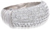 Sterling Silver Swarovski Crystal, Rhodium Plated Ring