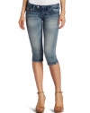 Silver Jeans Juniors Tuesday Crop Denim Capri