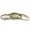 Set of Eight Twisted Wire Brass Bangle Bracelets, 7 Inches