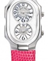 Philip Stein Women's 2-F-FAMOP-ZPI Signature Pink Lizard Leather Strap Watch