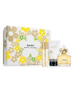 A sparkling floral fragrance that is original and playful, flirtatious with a sweet innocence. For the free-spirited woman who is young at heart, edgy and full of color. Set includes: 3.4 oz. Eau de Toilette Spray, 5.1 oz. Luminous Body Lotion, 0.34 oz. Daisy Eau de Toilette Rollerball and 0.34 oz. Eau So Fresh Eau de Toilette Rollerball.