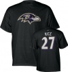 Ray Rice Black Reebok Name & Number Baltimore Ravens T-Shirt