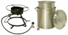 King Kooker 5012 Portable Propane Outdoor Boiling and Steaming Cooker Package with 50-Quart Aluminum Pot and Steaming Basket