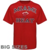 NBA Majestic Miami Heat Heart and Soul Big Sizes T-Shirt - Red