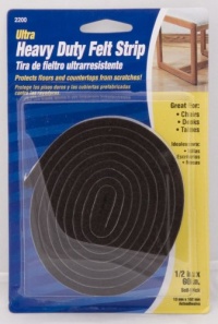 Waxman 2200 1/2-Inch by 60-Inch Felt Strip, Brown