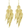 4 3/4 Long Angel Wing Earrings (9 Wings Each), in Gold