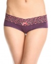 HoneyDew Sexy Supersoft Cross-Dyed Lace Accent Rayon Hipster Panties - Jam N Jelly - Large