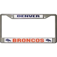 Rico Denver Broncos Chrome License Plate Frame