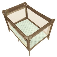 Kushies Play Pen Playard Fitted Sheet, Green Dots