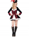 Leg Avenue Women's Charming Pirate Captain Layered Waistcoat Dress With Lace Accent