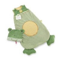 Baby Aspen S-leap-y Baby Frog Snuggle Sack and Cap, 0-6 Months