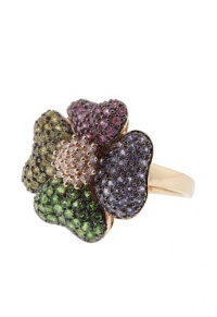 Effy Jewlery 14K Rose Gold Multi Gemstone & Diamond Ring, 1.56 TCW Ring size 7