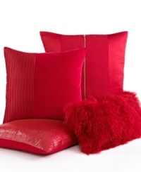 Red is rich! This INC International Concepts Ribbed Basic decorative pillow pairs velvet, cotton and polyester fabrics for an extra-soft feel and pleated accents for a modern, sophisticated look.