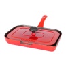 Chasseur Cast Iron Panini Grill with Press Top, Chili Red