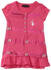 Baby Phat - Kids Girls 2-6x Little Sequins Top With Ruffles, Pink, 5/6