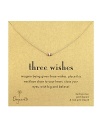 A wear-everywhere wish come true. Dogeared's delicate Three Wishes necklace with sterling silver, gold-dipped and gold rose-dipped miniature loops