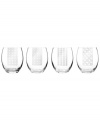 Create the right atmosphere for entertaining with Social Ave wine glasses. Four geometric designs adorn clear glass that complements the Luigi Bormioli decanter.