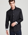 A handsome, modern shirt in a classic fit from the contemporary designer Robert Graham.