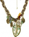 ABS By Allen Schwartz Tropic Traveler Gold-Tone Mixed Media Drama Necklace