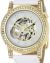 Akribos XXIV Women's AKR475WT Bravura Collection Skeleton Automatic Watch