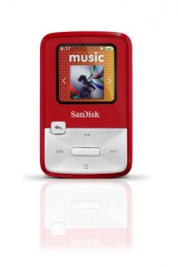 SanDisk Sansa Clip Zip 4GB MP3 Player (Red)