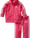 adidas Baby-Girls Infant ITG Iconic Tricot Set, Bright Pink, 9 Months