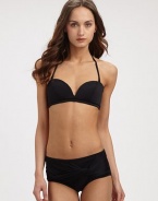 EXCLUSIVELY AT SAKS. A modern nod to a classic retro design, this swim style features molded cups for shape, underwire for support and flattering gathered, twist details on its stretch bottom.Removable halter strapSeamed, molded cupsPretty self-tie detailsBack clasp closureHigh-waist stretch bottomFully lined80% polyamide/20% elastaneHand washImported