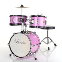 Barcelona Three-Piece 12-Inch Kid's Drum Set - Pink