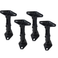 VideoSecu 4 Black Universal Satellite Speaker Mounts / Brackets for Walls and Ceilings 1VE