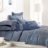 Donna Karan Ottoman Modern Classics Silk Full/Queen Duvet Cover Sapphire Night