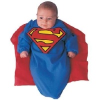 DC Comics Superman Baby Bunting Costume Superman Print, 0-9 Months