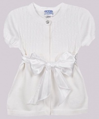 Guess Cable & Sash Sweater Dress (Sizes 4 - 6X) - white, 4