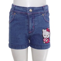 Hello Kitty Little Girls Size 4 Light Blue Denim Boutique Shorts